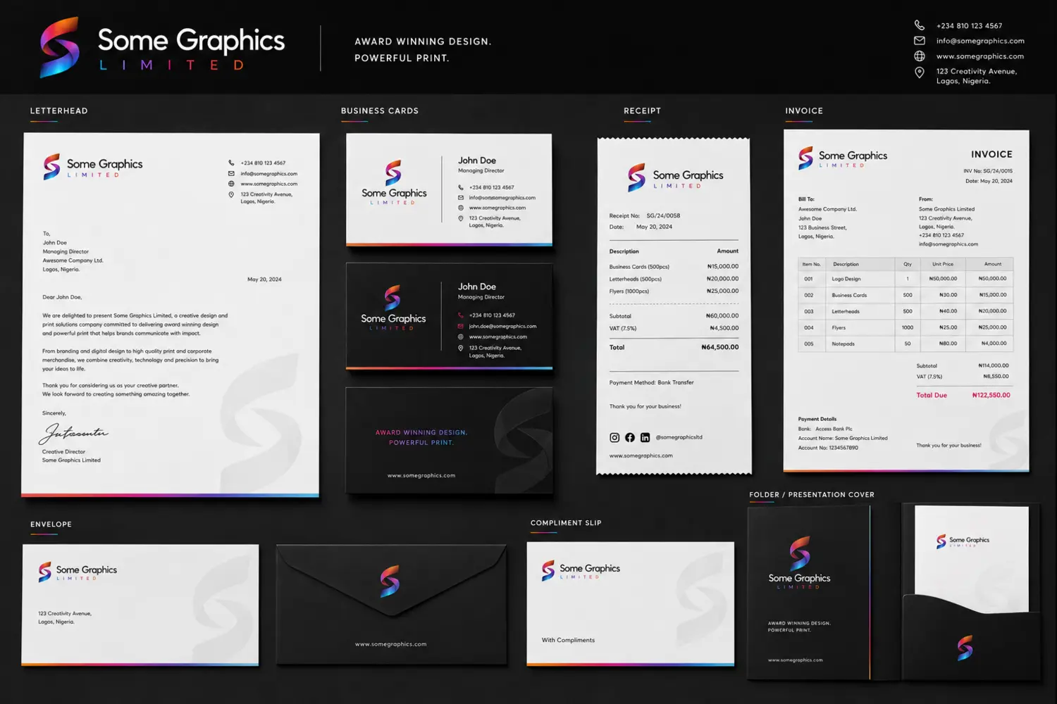 Corporate stationery